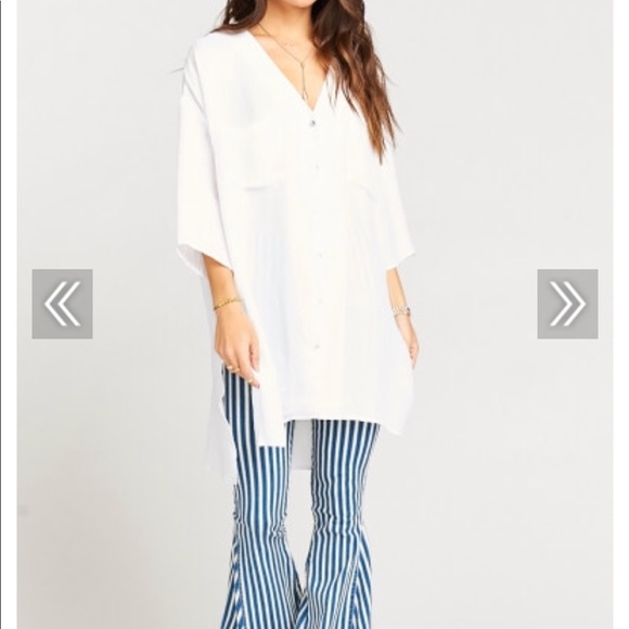 Show Me Your MuMu Tops - White Artiste Tunic